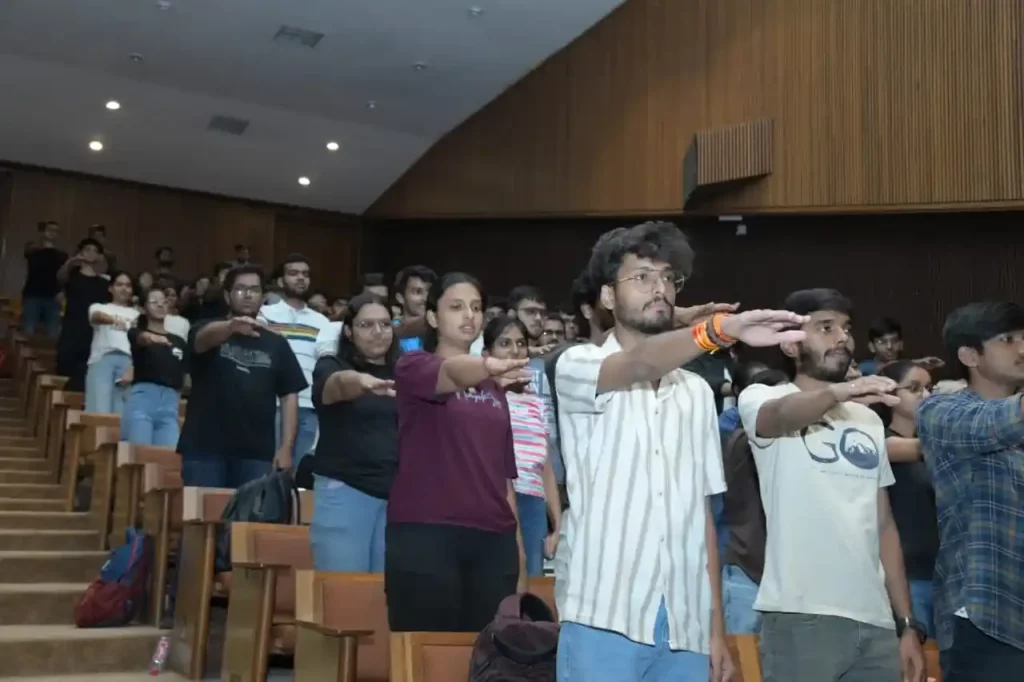 The youth of Nirma University, who became first-time voters, took the oath of correct voting