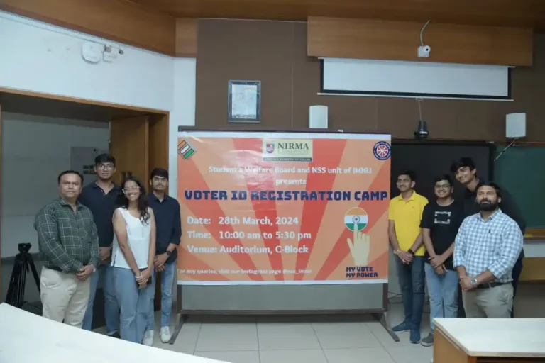 The youth of Nirma University, who became first-time voters, took the oath of correct voting