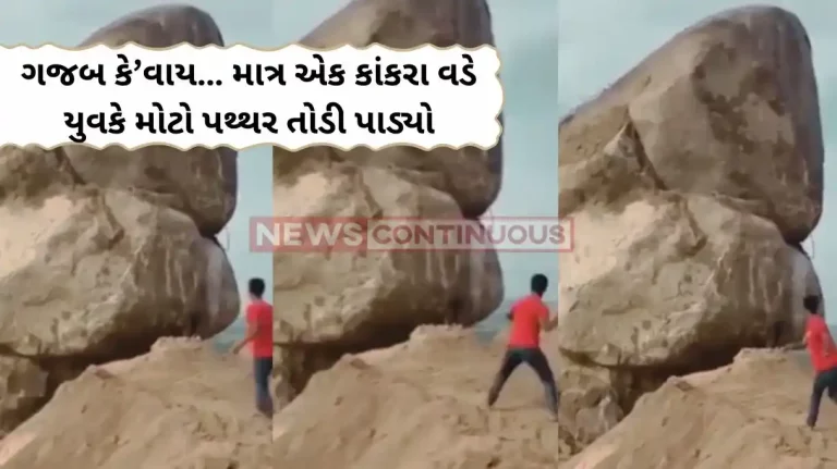 Trending Video Man Trobble Mountain Stone With One Pebble, Netizens Amazed After Seeing Viral Video