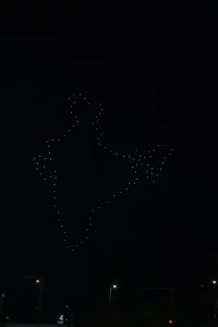 100 drones in the skies of Ahmedabad sent a voting awareness message