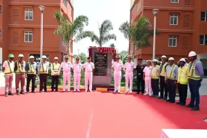 Inauguration of Naval Pier and Residential Houses by Chief of Naval Staff Admiral R Hari Kumar at Naval Base Karwar as part of Project Seabird Phase IIA