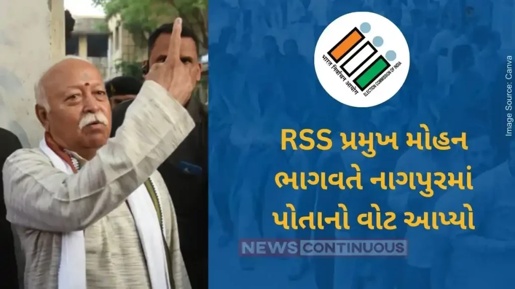 Lok sabha election 2024 RSS chief Mohan Bhagwat votes in Nagpur, Appeals To People