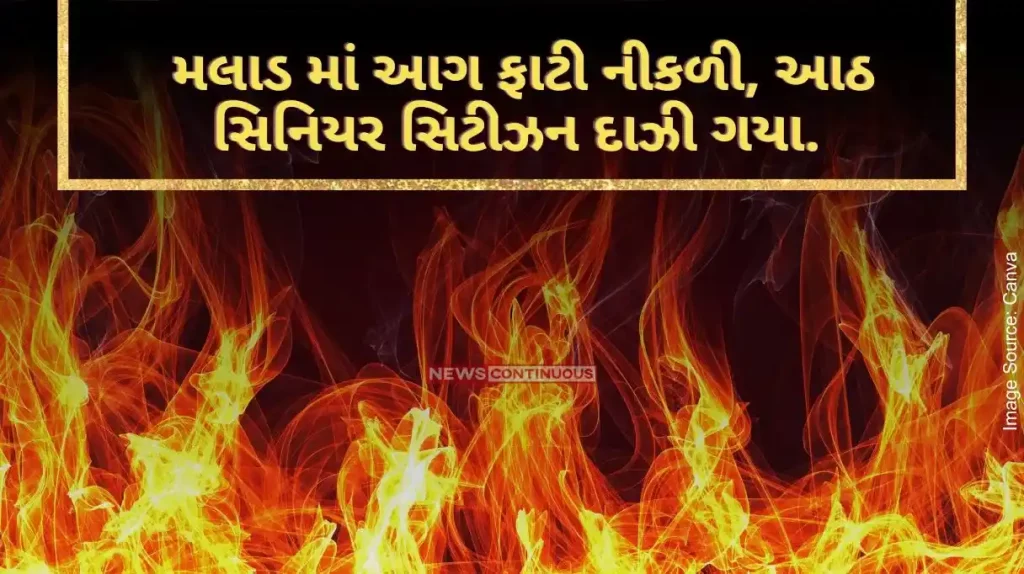 Mumbai News Fire breaks out in Malad, eight senior citizens get burnt.