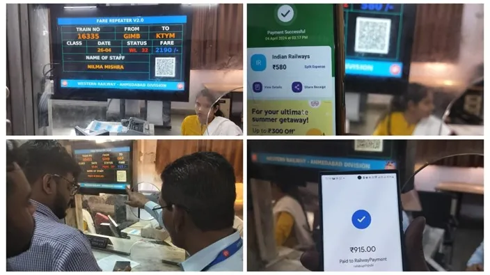 Western railway QR code facility made available for payment of rail ticket fare on Ahmedabad Railway division