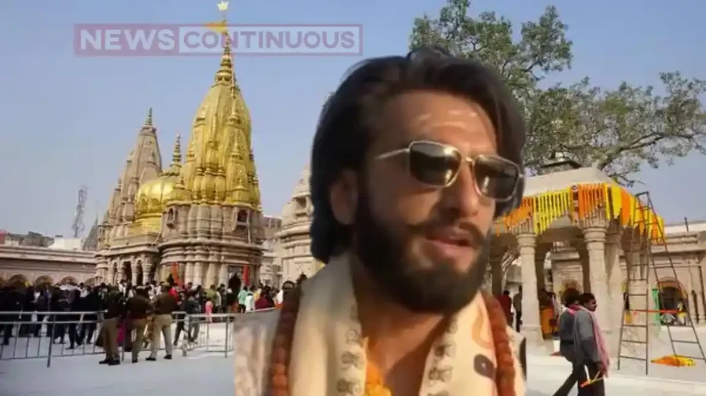 ranveer singh kriti sanon offer prayers at kashi vishwanath temple