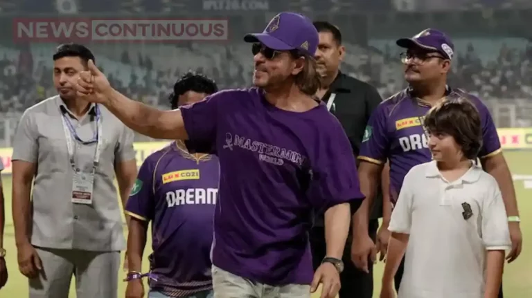 shahrukh khan dance on his song jhoome jo pathaan during kkr vs dc match