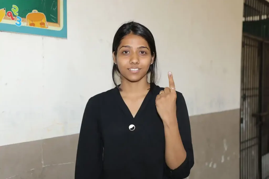 Delayed traveling to vote for the first time First-time voter Kena Patel