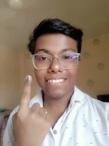 First time voters in Ahmedabad are proud to participate in democracy by voting for the first time in their lives.