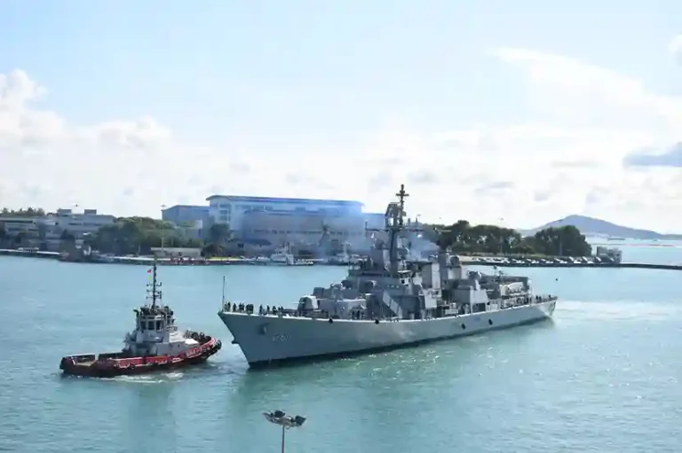 Indian Navy ships Delhi, Shakti and Kilton arrive in Singapore as part of Eastern Fleet deployment in South China Sea