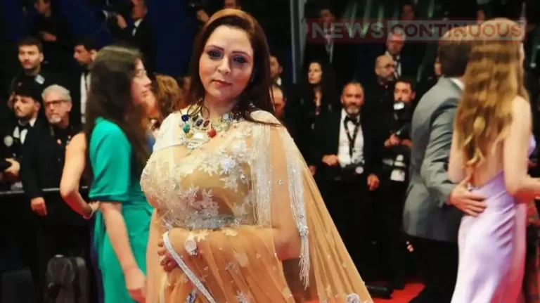 Nidarshana gowani stuns in a 118 year old meena jadau necklace at cannes Nidarshana gowani stuns in a 118 year old meena jadau necklace at cannes