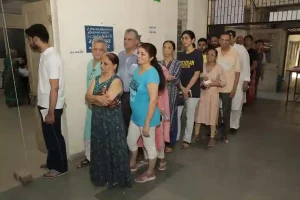 Polling begins in Ahmedabad district in peaceful atmosphere- Voters cast their ballots enthusiastically since early morning
