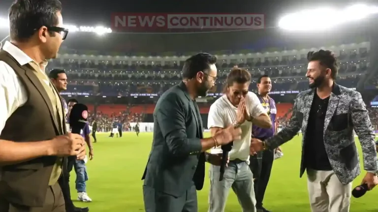 Shahrukh khan apologises to suresh raina and akaash chopra in stadium