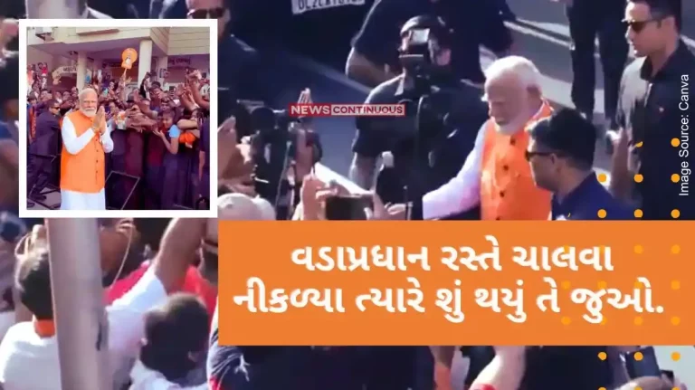 When Prime Minister Narendra Modi walks on road someone take autograph, someone bless him and someone give baby to him