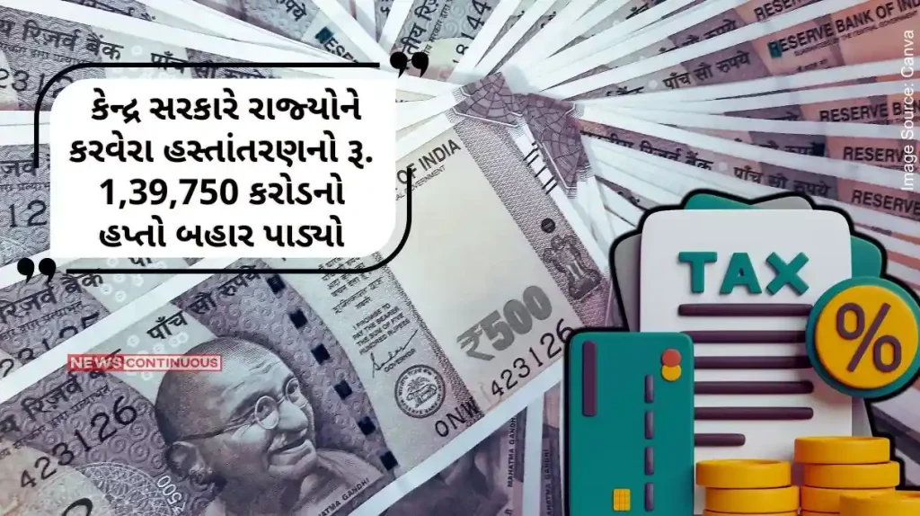 Centre releases Rs. 1,39,750 crore installment of Tax Devolution to States