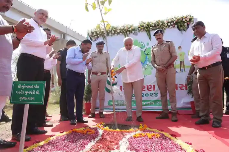 Chief Minister Shri Bhupendra Patel on an inspection visit to 'Namo Vad One' on World Environment Day