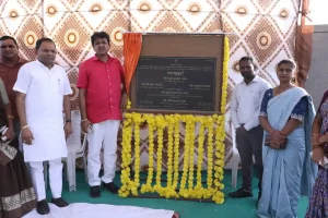 Gujarat Forest & Environment Minister Mukesh Patel inaugurating desalination RO plants to be realized at Suvali village of Hazira village of Choryasi taluka.