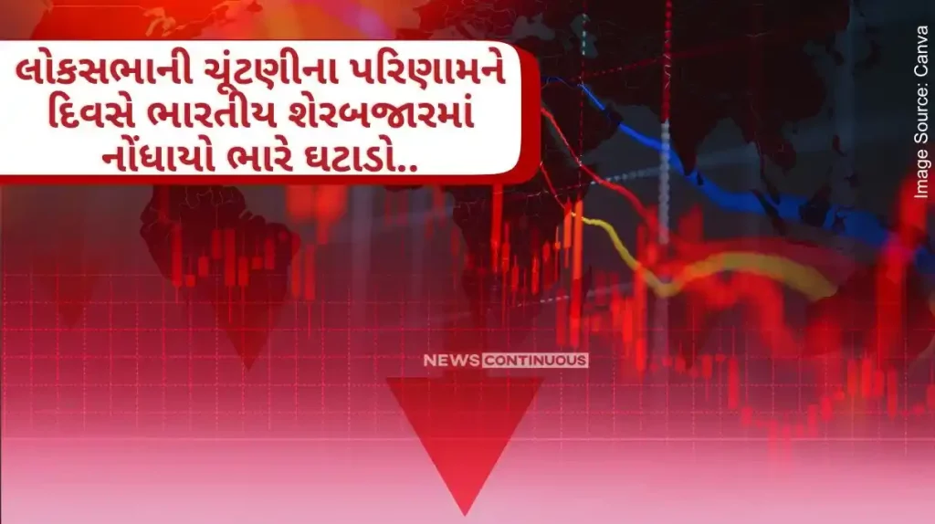On the day of the result of the Lok Sabha elections, the Indian stock market fell sharply.. Sensex fell by 4000 points..