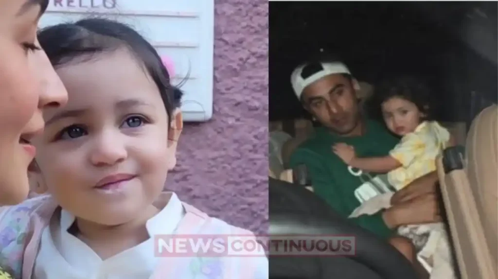 Ranbir kapoor and alia bhatt return to mumbai after attend anant and radhika pre wedding bash daughter raha cute smile to paparazzi