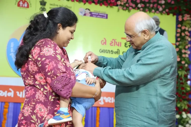 Statewide Pulse Polio campaign was launched from Gandhinagar by Chief Minister Shri Bhupendra Patel