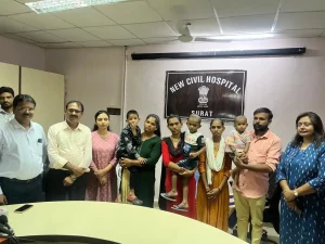 Successful 'Cochlear Implant' Surgery at Surat Civil HospitalThree Bugs, Deaf and Mute from Birth, Get Nine Lives