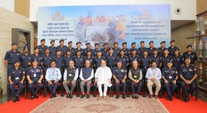Union Home Minister Amit Shah hailed the successful return of NDRF's second mountaineering expedition 'Vijay' in New Delhi.