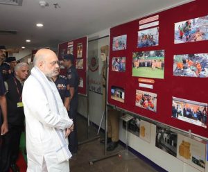 Union Home Minister Amit Shah hailed the successful return of NDRF's second mountaineering expedition 'Vijay' in New Delhi.