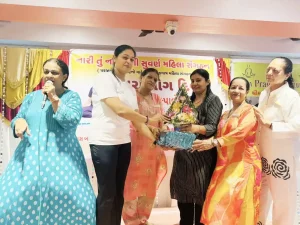 Yoga Day was celebrated by Parajiya Soni sisters, along with sale and display of handicrafts and delicacies by multi-caste sisters in the Anand Mela.