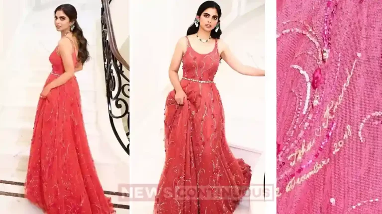 isha ambani repeats her custom dior gown from wedding reception isha ambani repeats her custom dior gown from wedding reception