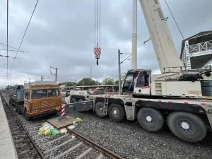 2 span launch for construction of new foot over bridge at Mehsana station