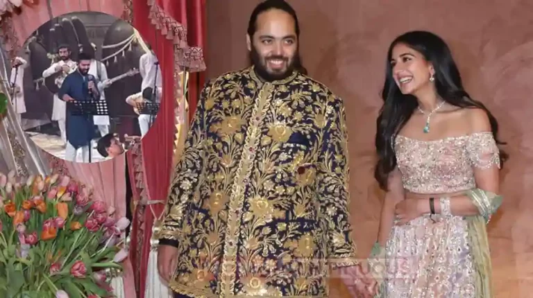 Anant and Radhika amit trivedi perform namo namo at shiv shakti puja organized by ambani family