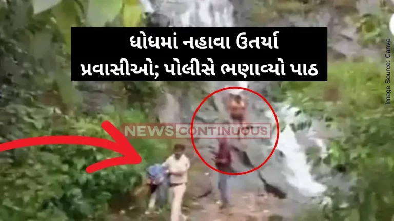 Charmadi Ghat Karnataka Police take away clothes of tourists who defy the ban sign and enter the waterfall
