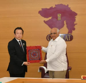 Delegation of Japan's Shizuoka Prefecture on courtesy visit of Gujarat Chief Minister Mr. Bhupendra Patel