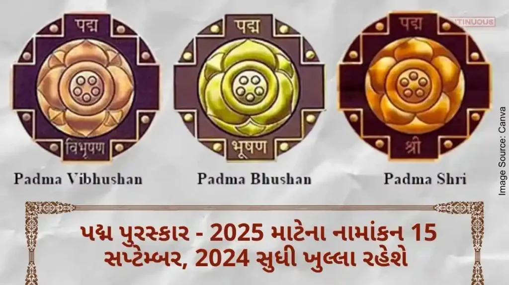 Nominations for Padma Awards – 2025 will be open till September 15, 2024