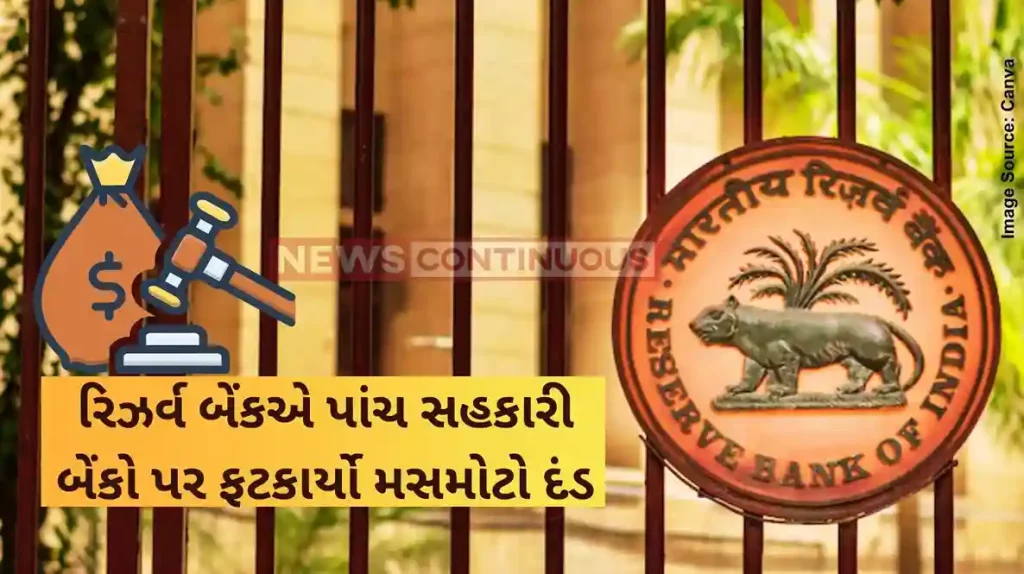 RBI Penalty RBI imposes monetary penalty on five co-operative banks for rule violations