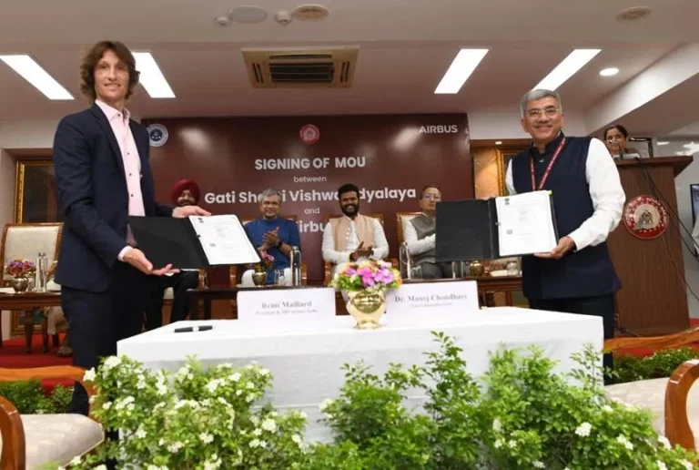 Railways' Gati Shakti University (GSV) Vadodara and Airbus sign agreement for aerospace education and research