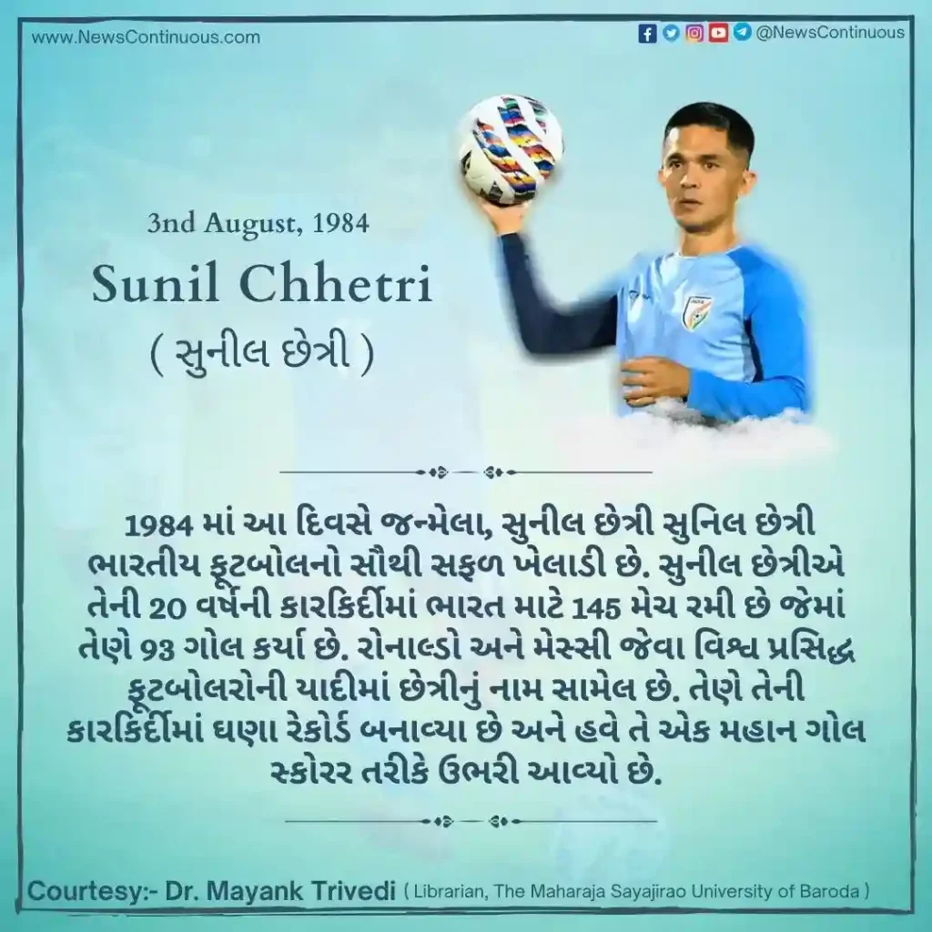 Today is Sunil Chhetri's 40th birthday, world famous footballers give Messi-Ronaldo a big fight