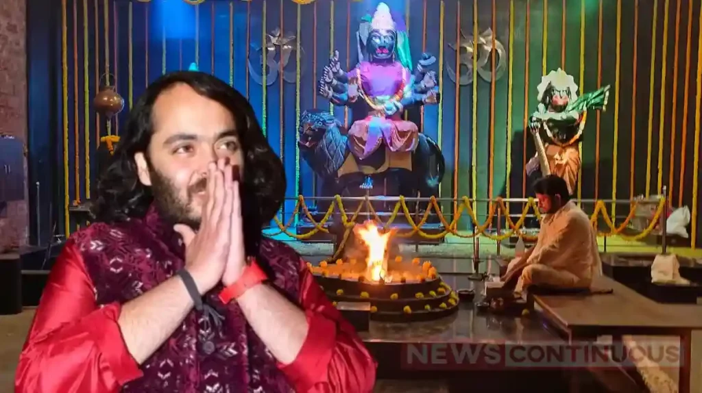 anant ambani worships mata krishna kali does hawan at temple
