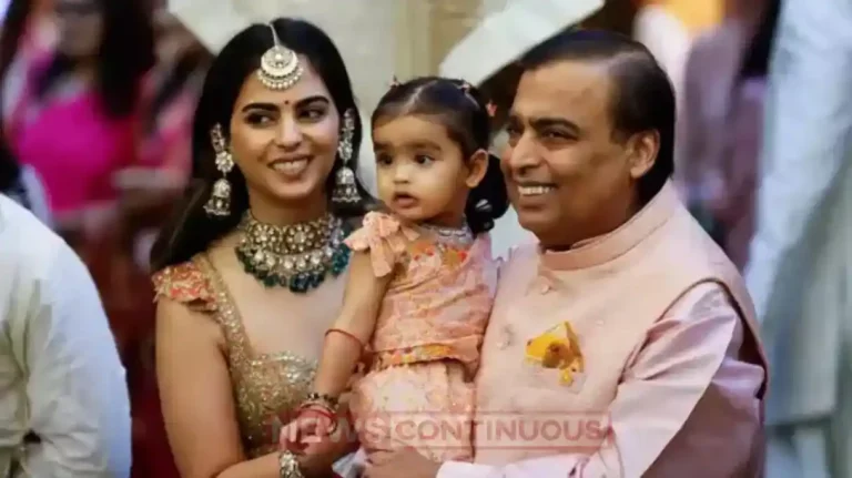 mukesh ambani seen playing with his grand daughter aadiya