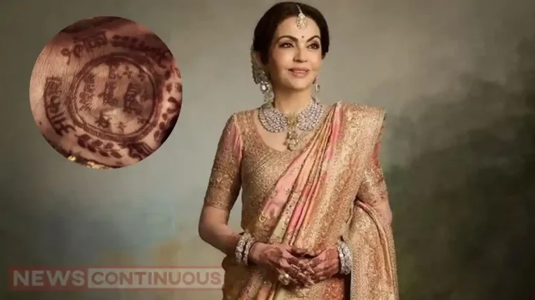 nita ambani unique mehandi design on anant and radhika wedding