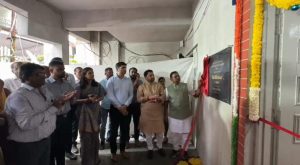 MP parbhubhai vasava inaugurating the City Civic Center at the old office building of Bardoli Municipality