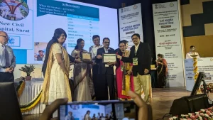 National Organ Donation Day Surat Civil team awarded for excellence in organ donation by Union Health Minister at Delhi.