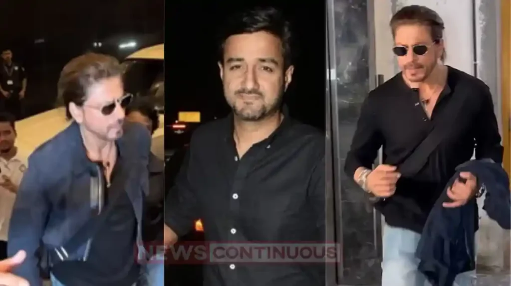 Shahrukh khan spotted siddharth anand birthday bash amid eye surgery rumors