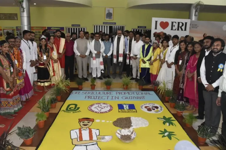 Union Textiles Minister Giriraj Singh launched Eri silk production development project in Gujarat