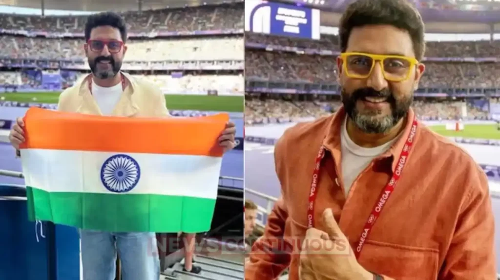abhishek bachchan alone in paris olympics 2024