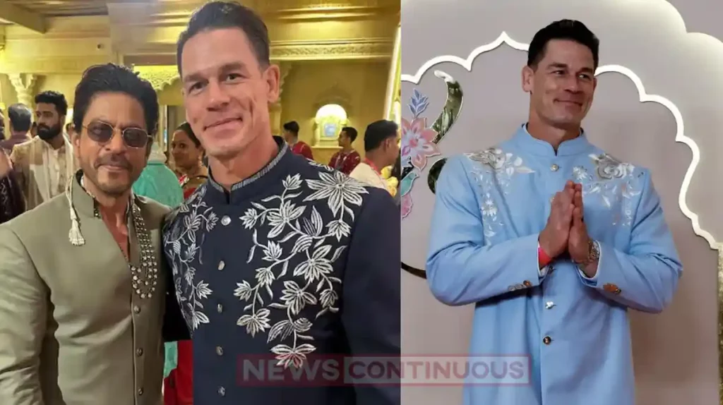john cena talks about indian food at ambani wedding and also share special moment with shahrukh khan