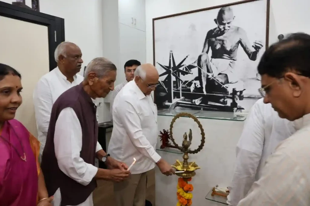 Bhupendra Patel inaugurated the new Khadi Bhavan of Khadi Bhavan run by Saurashtra Sanatshak Samiti Rajkot at Ahmedabad.