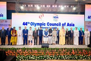 Dr. Mansukh Mandaviya addressed the 44th General Assembly of the Olympic Council of Asia
