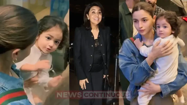 Raha kapoor gets exited after seeing her grandmother neetu kapoor