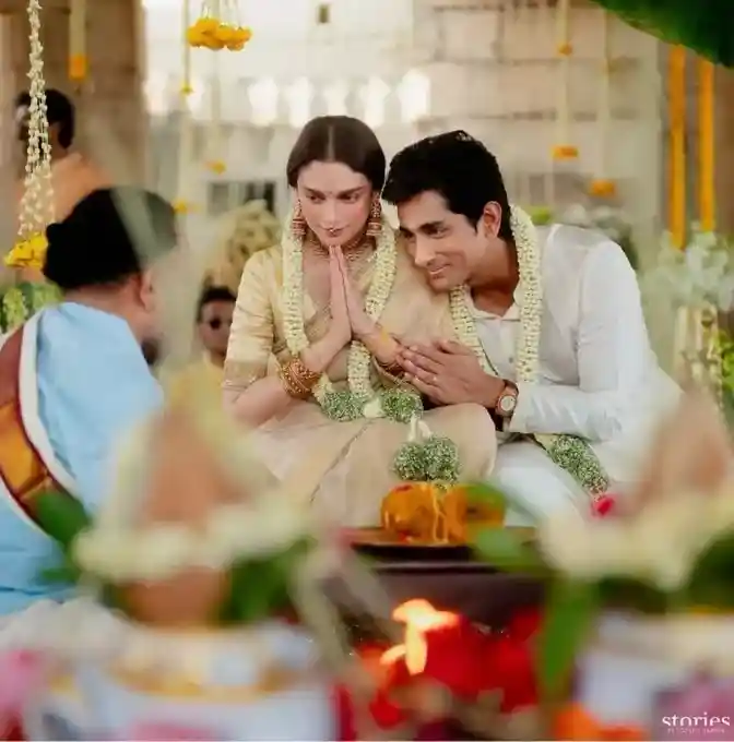 Siddharth Aditi Rao Hydari Wedding Aditi Rao Hydari, Siddharth get married, actress shares first pics from the ceremony 