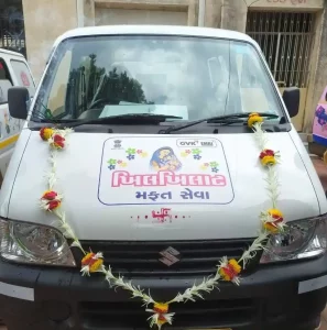 Successful completion of 12 years of 'Khilkhilat' service of EMRI Green Health Services in Surat